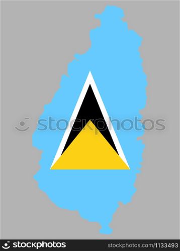 Saint Lucia Map Flag Vector illustration Eps 10.. Saint Lucia Map Flag Vector illustration Eps 10