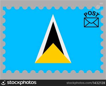 Saint Lucia national country flag. original colors and proportion. Simply vector illustration background. Isolated symbols and object for design, education, learning, postage stamps and coloring book, marketing. From world set