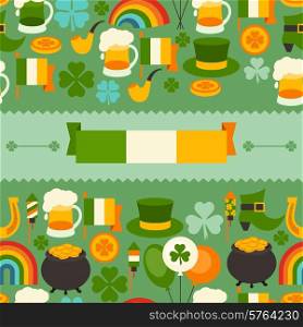 Saint Patrick&#39;s Day seamless pattern.