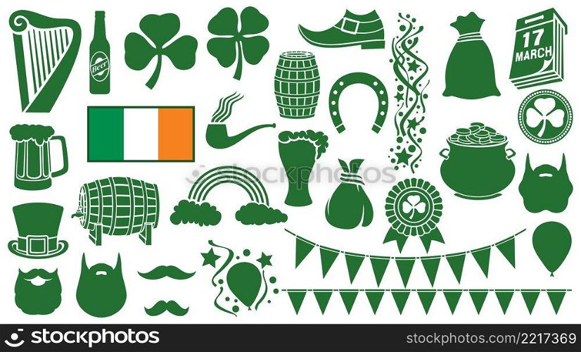 Saint Patrick day vector icons