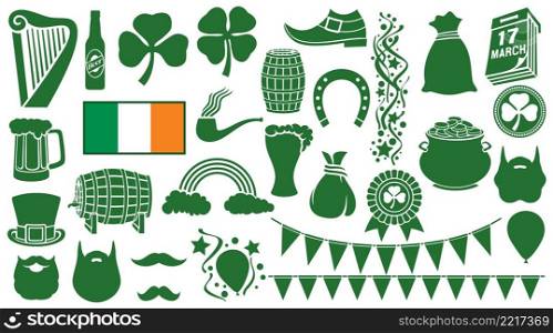 Saint Patrick day vector icons