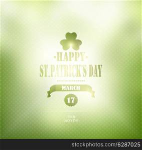 Saint Patrick&rsquo;s Day Background With Leaf And Title Inscription