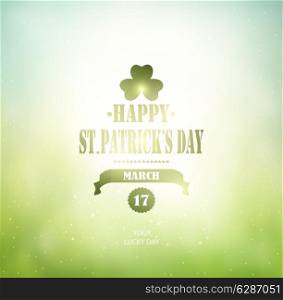 Saint Patrick&rsquo;s Day Background With Leaf And Title Inscription