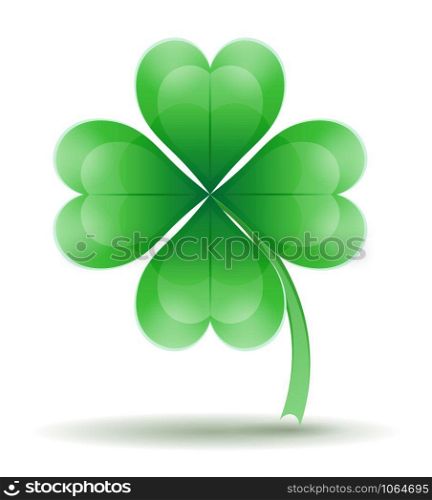 saint patrick&rsquo;s day clover stock vector illustration isolated on white background