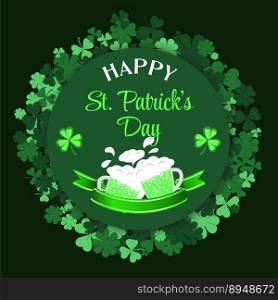 Saint Patrick’s Day Banner. Irish Saint Patrick party beer festival poster. 17 March celebration, invitation. Vector illustration. 