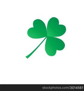 Saint Patrick s Day. Four leaf clover. Saint Patrick s Day. Green three leaf clover. Shamrock symbol isolated on white background