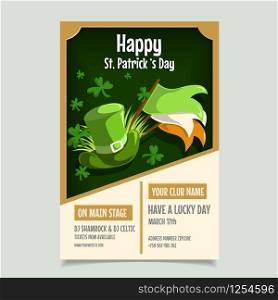 Saint Patrick s Day Poster, Brochure, Holiday Invitation. Vector Illustration
