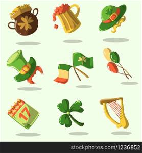Saint Patrick s Day set. Vector Illustration