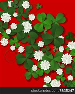 Saint Patrick's Day wallpaper in red and green tones