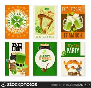 Saint Patricks Day Celebration Banners Set. Saint Patricks day celebration banners set with pub symbols cartoon isolated vector illustration