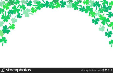Saint Patricks Day Falling Shamrocks Vector Background