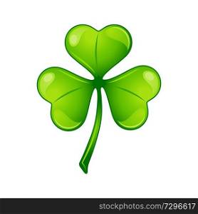 Saint Patricks Day illustration. Irish three leaf clover. Festive national icon.. Saint Patricks Day illustration. Irish three leaf clover.