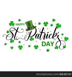 Saint patricks day typographical background Vector Image