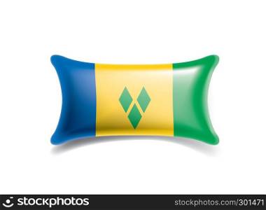 Saint Vincent and the Grenadines national flag, vector illustration on a white background. Saint Vincent and the Grenadines flag, vector illustration on a white background