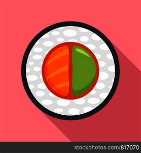 Sake wasabi sushi icon. Flat illustration of sake wasabi sushi vector icon for web design. Sake wasabi sushi icon, flat style