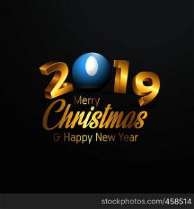 Sakha Republic Flag 2019 Merry Christmas Typography. New Year Abstract Celebration background