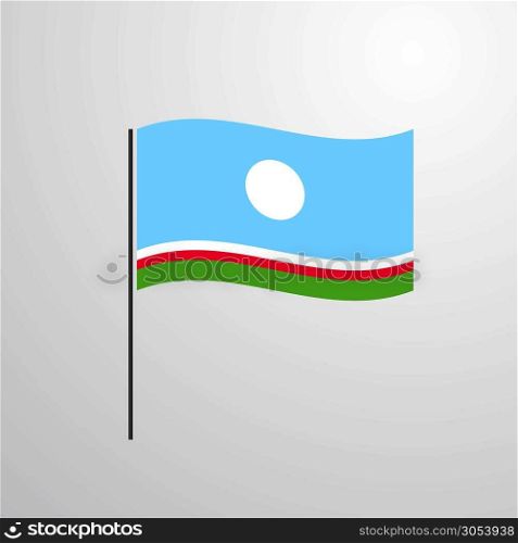 Sakha Republic waving Flag