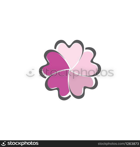 sakura flower icon logo vector template