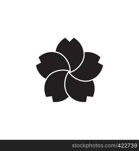 sakura flower icon logo vector template