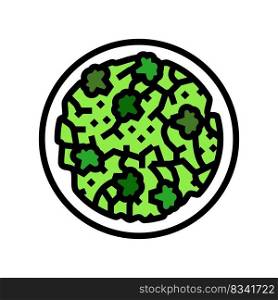 salad broccoli color icon vector. salad broccoli sign. isolated symbol illustration. salad broccoli color icon vector illustration