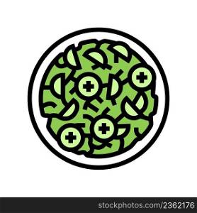salad cucumber color icon vector. salad cucumber sign. isolated symbol illustration. salad cucumber color icon vector illustration