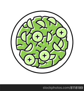 salad cucumber color icon vector. salad cucumber sign. isolated symbol illustration. salad cucumber color icon vector illustration