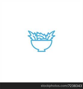 salad in bowl icon flat vector logo design trendy illustration signage symbol graphic simple