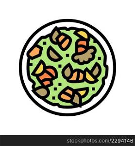 salad salmon color icon vector. salad salmon sign. isolated symbol illustration. salad salmon color icon vector illustration
