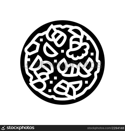 salad salmon glyph icon vector. salad salmon sign. isolated contour symbol black illustration. salad salmon glyph icon vector illustration
