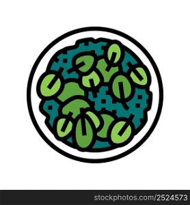salad with spinach color icon vector. salad with spinach sign. isolated symbol illustration. salad with spinach color icon vector illustration