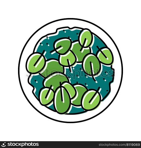 salad with spinach color icon vector. salad with spinach sign. isolated symbol illustration. salad with spinach color icon vector illustration
