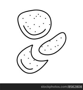 salami slice food cut line icon vector. salami slice food cut sign. isolated contour symbol black illustration. salami slice food cut line icon vector illustration