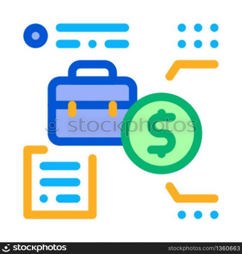 salary for work icon vector. salary for work sign. color symbol illustration. salary for work icon vector outline illustration