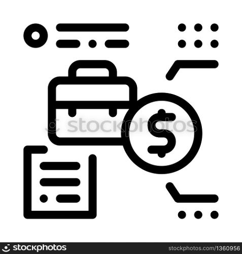 salary for work icon vector. salary for work sign. isolated contour symbol illustration. salary for work icon vector outline illustration