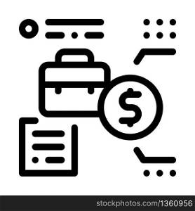 salary for work icon vector. salary for work sign. isolated contour symbol illustration. salary for work icon vector outline illustration