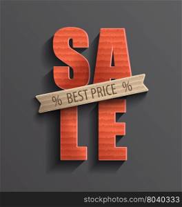 Sale and discounts banner and poster. Vector illustration.. Sale with best price banner.