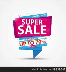 Sale and discounts cut prices design for banner or poster