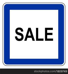 Sale and road sign