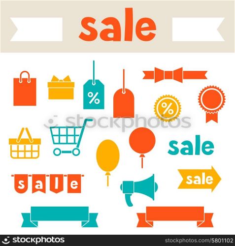 Sale and shopping icons various design elements. Sale and shopping icons various design elements.