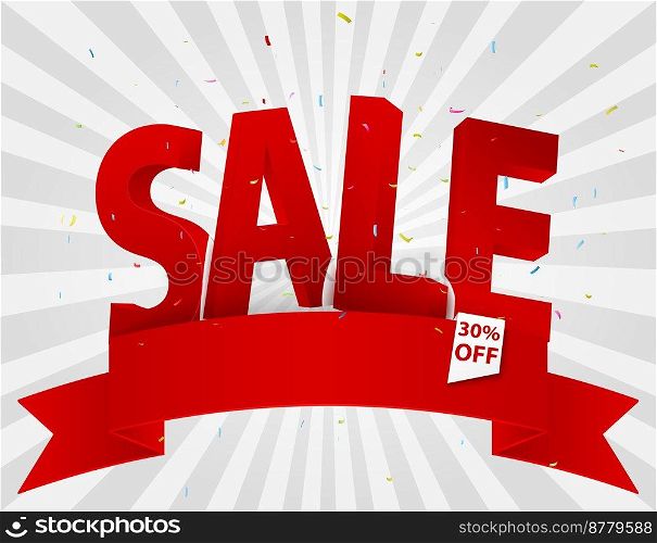 Sale background with colorful confetti	