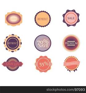 Sale badge vector tag banner label discount price promotion offer design icon special
