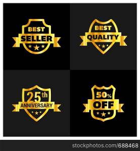 Sale badges set design vector