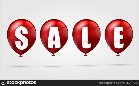 Sale balloons background. vector