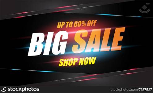 Sale banner abstract template design for special offers, sales and discounts.Advertising clearance promotion and shopping concept.Vector illustration.