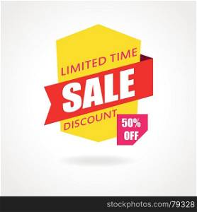Sale banner. Discount and special offer. 50 percent off.. Sale banner. Discount and special offer. 50 percentoff. Vector illustration