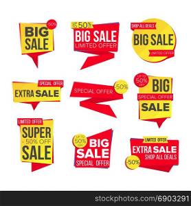 Sale Banner Set Vector. Discount Tag, Special Offer Banner. Special Offer Templates. Best Offer Advertising. Isolated Illustration. Sale Banner Set Vector. Discount Banners. Sale Banner Tag. Price Tag Labels. Isolated Illustration