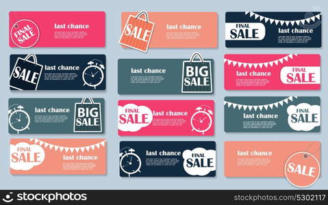 Sale Banner Set with Place for Your Text. Vector Illustration EPS10. Sale Banner Set with Place for Your Text. Vector Illustration