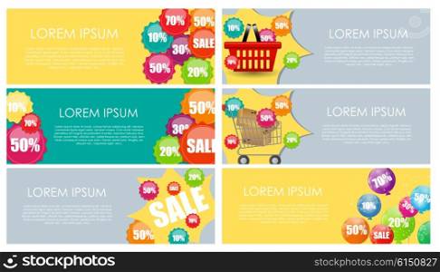 Sale Banner Set with Place for Your Text. Vector Illustration EPS10. Sale Banner Set with Place for Your Text. Vector Illustration