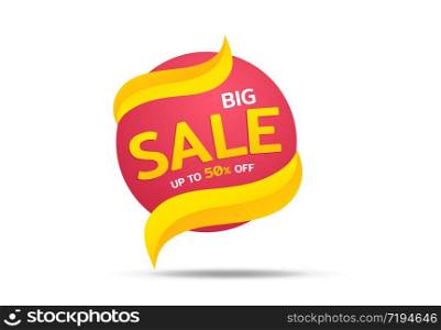 Sale banner template. Big Sale. Save up to 50% off