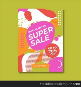 Sale banner template design, Big sale special up to 80  off. Super Sale, end of season special offer banner. vector illustration.